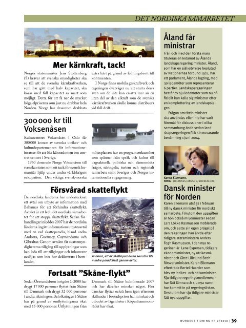 Nordens Tidning nr 2 2010 - Föreningen Norden