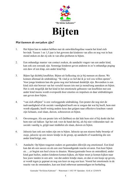 Bijten - Gastouder