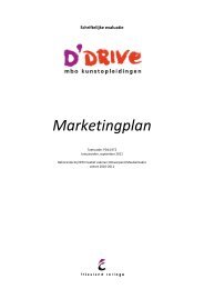 Marketingplan - D'Drive kunstopleidingen