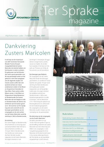 oktober 2007 - Psychiatrisch Centrum Zoete Nood Gods