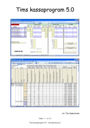 Manual till Tims kassaprogram 5.0