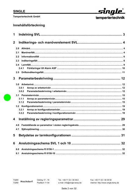 SES- Bedienungsanleitung - SINGLE Temperiertechnik GmbH