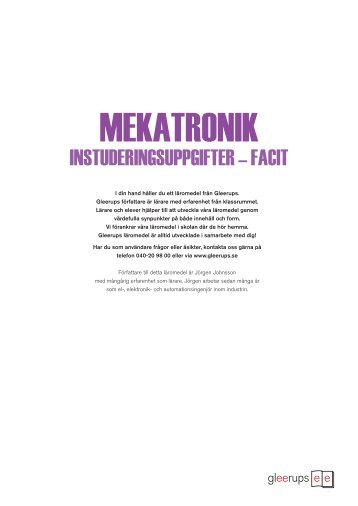 INSTUDERINGSUPPGIFTER – FACIT