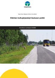 Eläinten kulkujärjestelyt tiealueen poikki - Tiehallinto