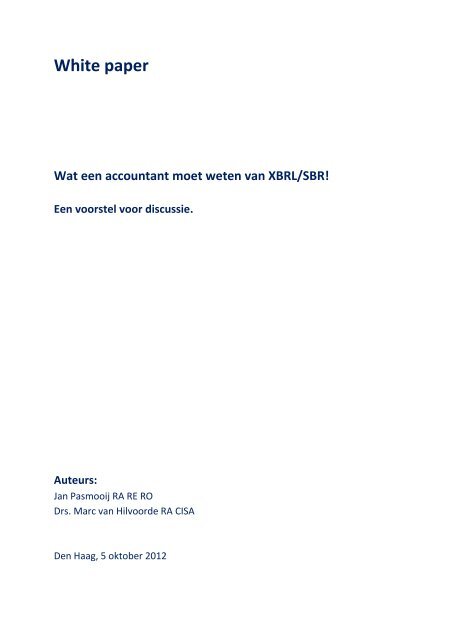 Wat een accountant moet weten van XBRL/SBR