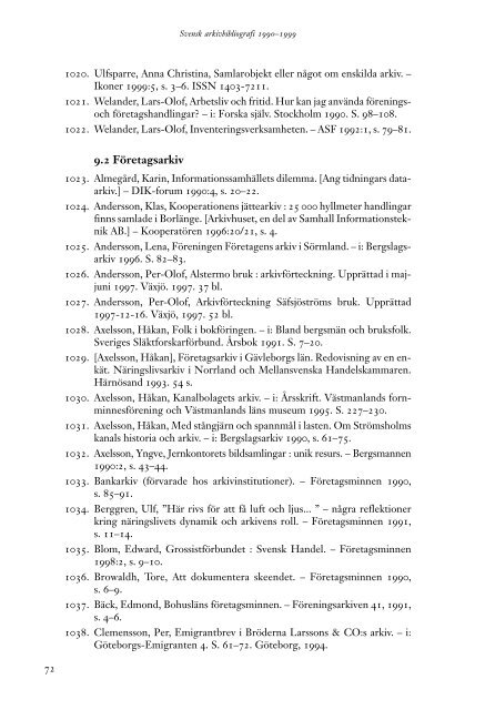 svensk arkivbibliografi 1990–1999 - Visa filer