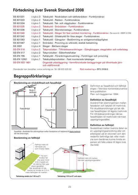 En bildframställning över Boverkets Byggregler Avsnitt ... - Taksäkerhet