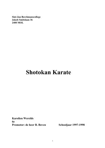 Shotokan Karate - 50Webs