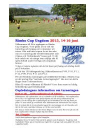 Rimbo Cup Ungdom 2013, 14-16 juni - Rimbo IF