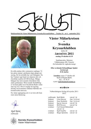Sjölust nr 4 2011 - Svenska Kryssarklubben