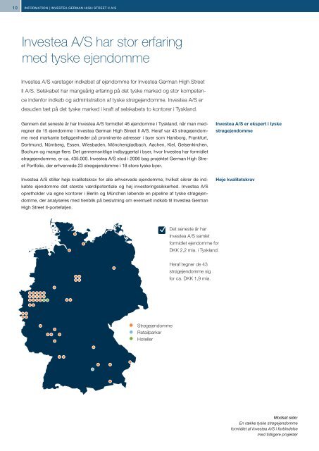 Informationsmateriale om Investea German High Street II A/S ...