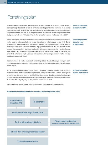 Informationsmateriale om Investea German High Street II A/S ...