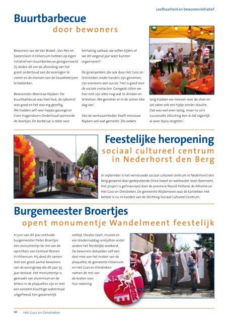 Bewonersmagazine herfst 2012 - Gooi en Omstreken