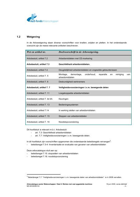 Arbocatalogus Waterschappen - Deel 4 - A&O-fonds Waterschappen