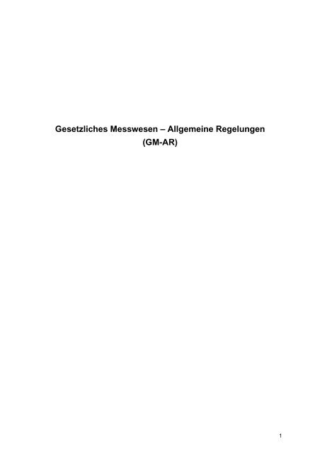 Gesetzliches Messwesen – Allgemeine Regelungen ... - ematem.org