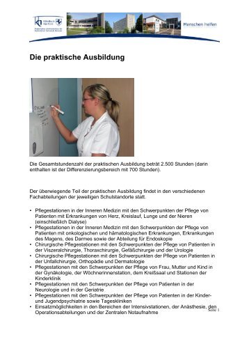 Die praktische Ausbildung