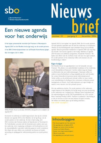 Een nieuwe agenda voor het onderwijs - Sectorbestuur ...