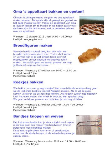 Oma`s appeltaart bakken en opeten! Broodfiguren maken Koekjes ...