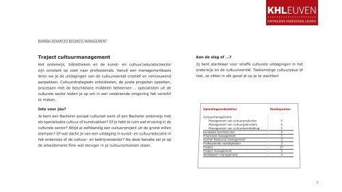 KHLeuven brochure Verder studeren - Katholieke Hogeschool Leuven