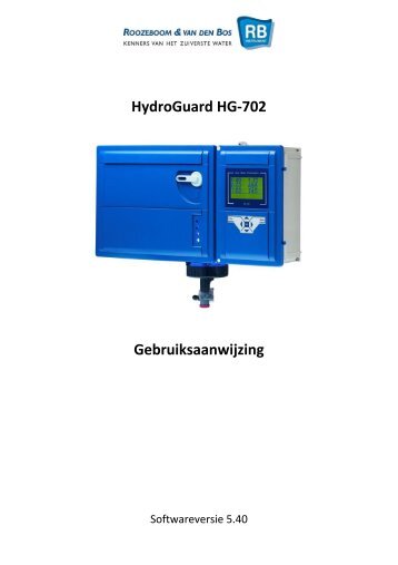 HydroGuard HG-702 Gebruiksaanwijzing - RB Instrument