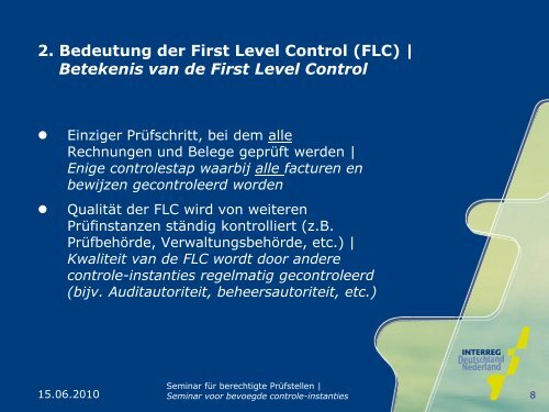 Bevoegde controle- instanties - Interreg IV A Deutschland-Nederland