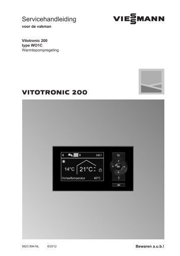 Service-handleiding Vitotronic 2002.1 MB - Viessmann