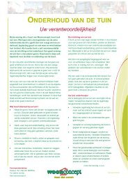 flyer 'Onderhoud van de tuin' - Woonconcept