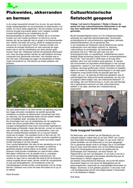 Nieuwsbrief September 2011 - Landschapsbeheer Oss