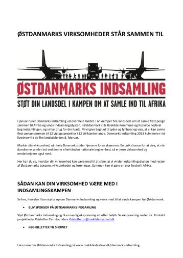 Til private virksomheder (pdf) - Roskilde Festival