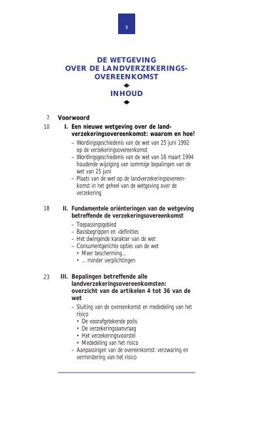 DE WETGEVING OVER DE LANDVERZEKERINGS ... - Assuralia