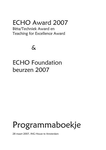 Programmaboekje - Echo