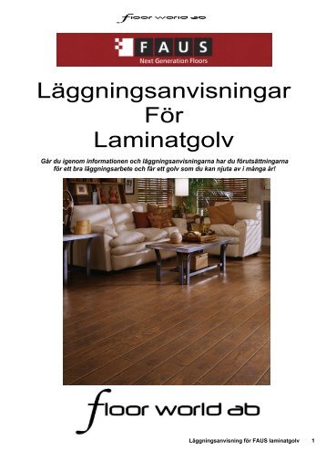 Läggningsanvisningar - Färg 1:an