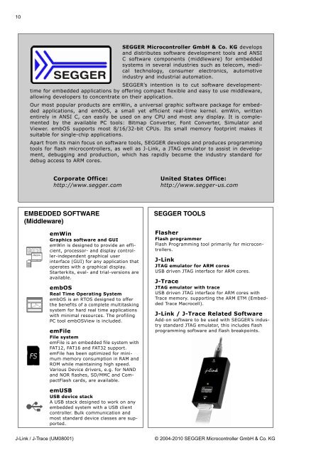 J-Link / J-Trace User Guide (UM08001) - Microcontrollers