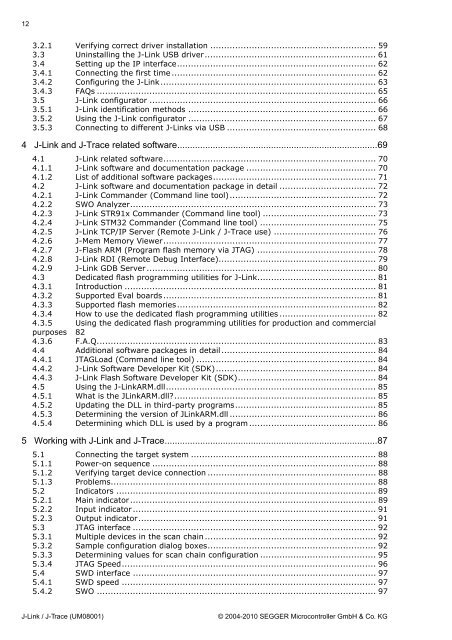 J-Link / J-Trace User Guide (UM08001) - Microcontrollers