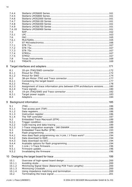 J-Link / J-Trace User Guide (UM08001) - Microcontrollers