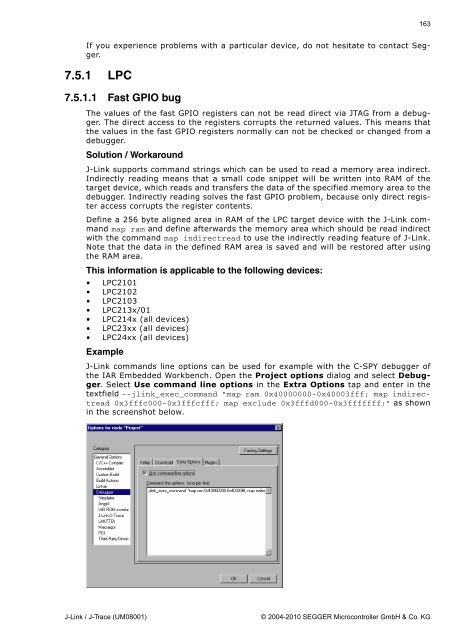 J-Link / J-Trace User Guide (UM08001) - Microcontrollers