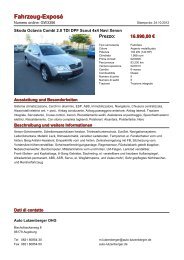 Fahrzeug-Exposé - Auto Lutzenberger
