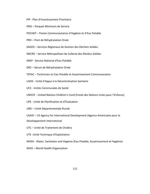 Plan d'élimination du Choléra en Haïti 2013-2022 - MSPP