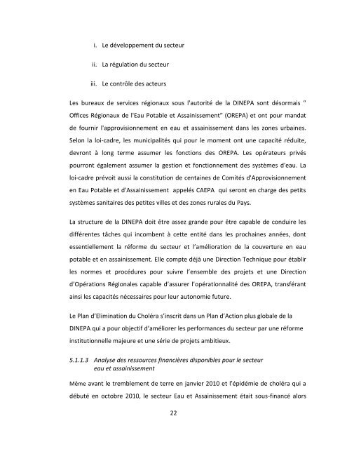 Plan d'élimination du Choléra en Haïti 2013-2022 - MSPP