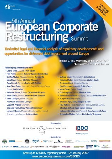 European Corporate Restructuring Summit - Turnaround ...