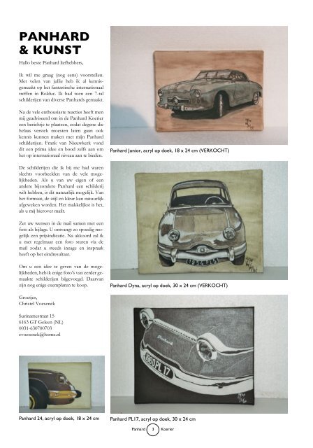 Lees Panhard koerier 158 online - Panhardclub Nederland