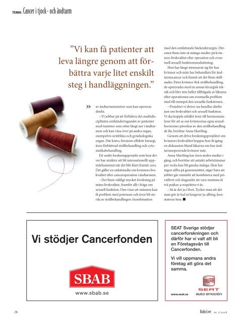 Rädda livet nr 2, 2008 (PDF, 4 MB) - Cancerfonden