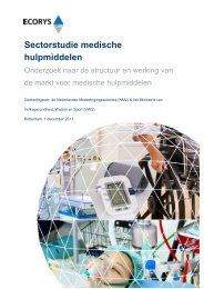 Sectorstudie medische hulpmiddelen - Ecorys