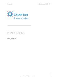 InfoWeb brukermanual - Experian