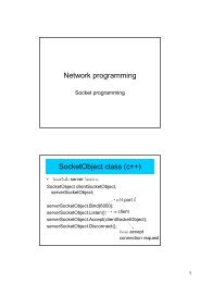 Network programming SocketObject class (c++)