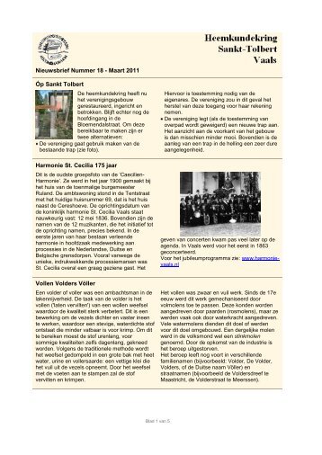 Nieuwsbrief Nummer 18 - Maart 2011 - Heemkundekring Sankt ...