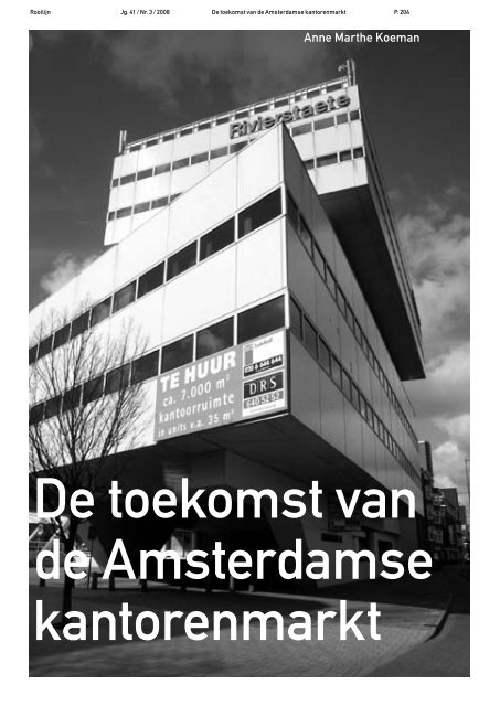 De toekomst van de Amsterdamse kantorenmarkt ... - Rooilijn