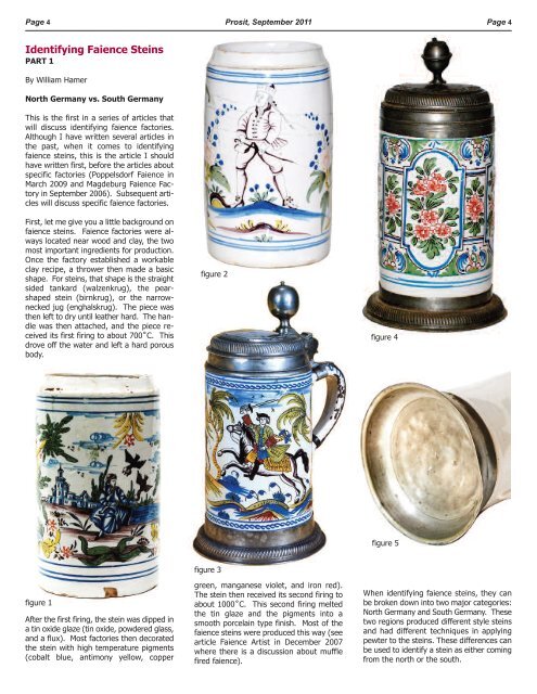 Identifying Faience Steins. Part 1. By William ... - Ron Fox Auctions