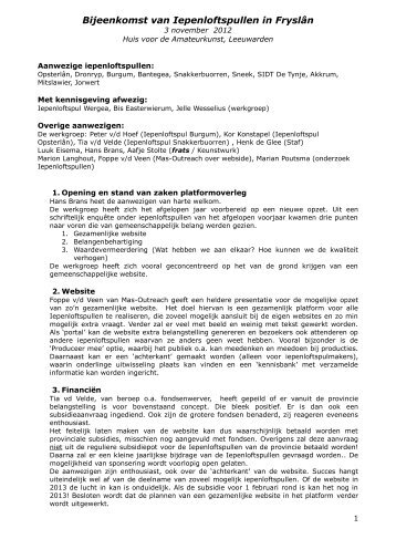 Verslag Iepenlofspullen 3 nov. 2012.pdf - Keunstwurk