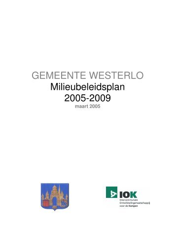 GEMEENTE WESTERLO Milieubeleidsplan 2005-2009